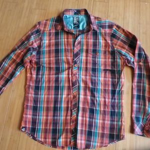 BILLABONG MENS PLAID SHIRT LS COTTON L